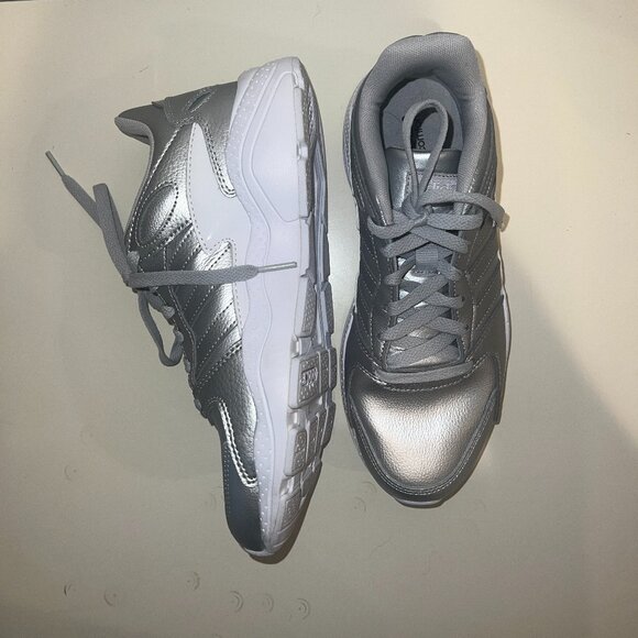 Adidas Silver Sneakers, US 7.5 - Picture 1 of 4